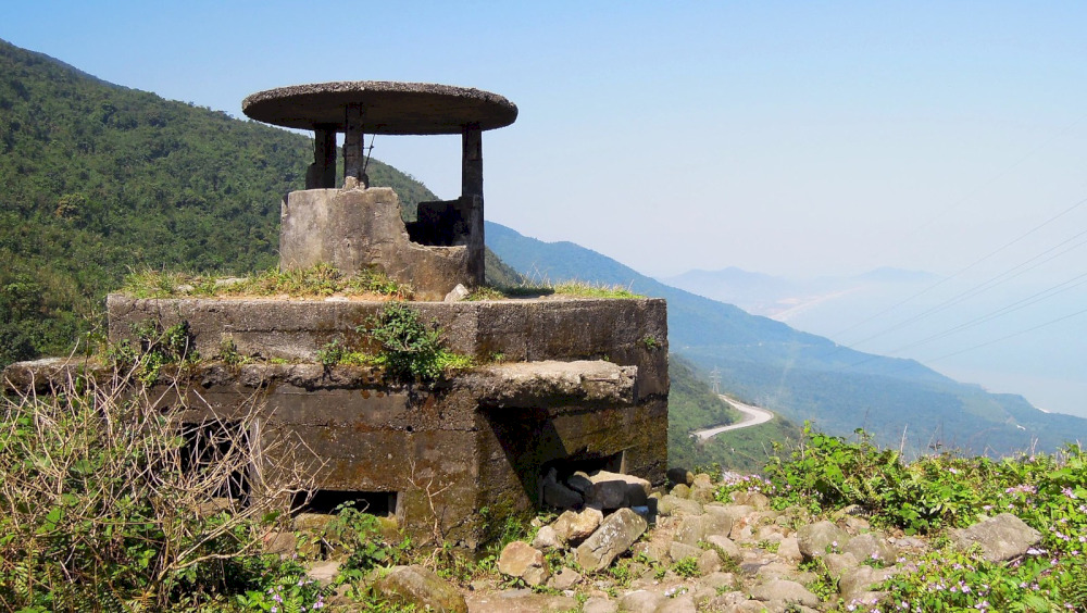  A weathered French-era bunker atop Hai Van Pass